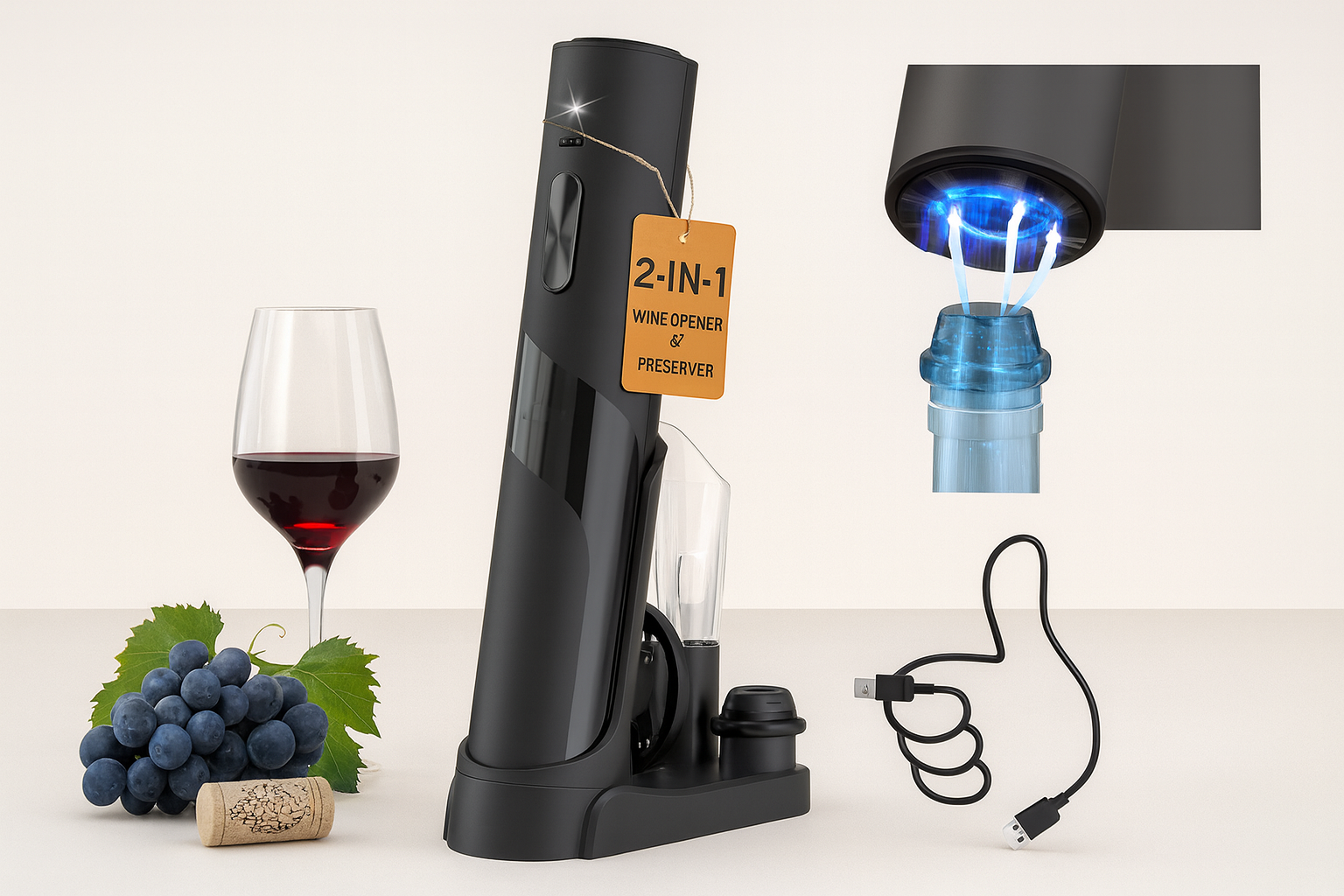 CIRCLE JOY Rechargeable Wine Opener